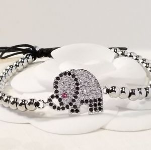 NEW Elephant Pave Color CZ Bracelet